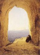 Karl Blechen Monks at the Gulf of Naples oil painting artist